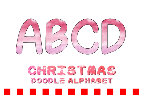 Bringing Festive Cheer to Your Designs with Christmas Doodle Alphabet Letter 128