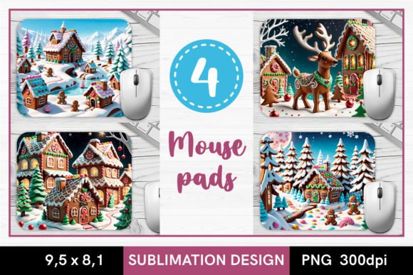 Bringing Holiday Magic to Your Desk with a Winter Gingerbread Wonderland Mousepad