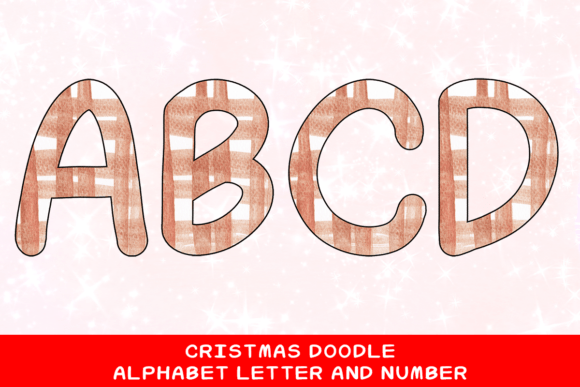 Christmas Doodle Alphabet Letter 100: Festive Design Assets