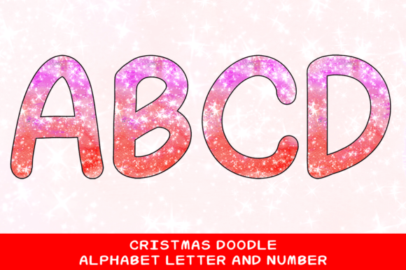 Christmas Doodle Alphabet Letter 108 Guide