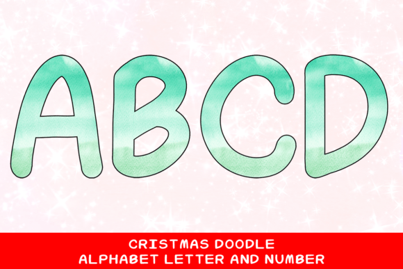 Christmas Doodle Alphabet Letter 126 Guide