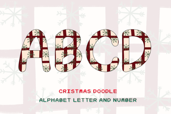 Christmas Doodle Alphabet Letter 6: Festive Design