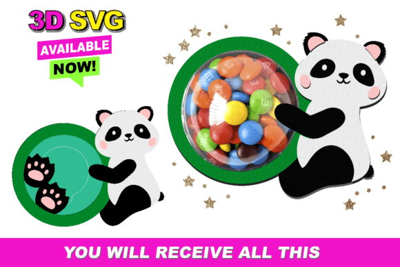 Crafting Adorable Treats with the Candy Holder Panda 3D SVG