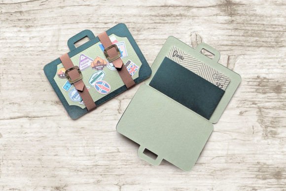Crafting Travel Memories with Suitcase Gift Card Holder SVG Stickers