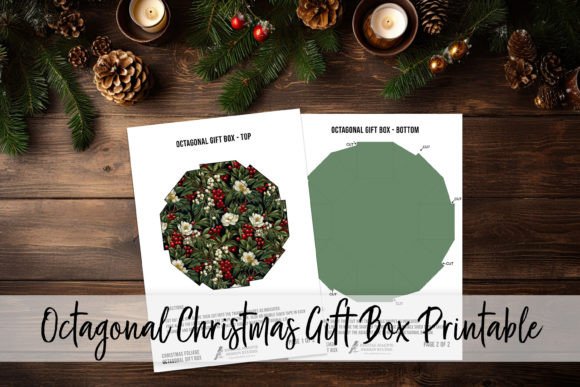 Create Stunning Holiday Presents with an Octagonal Christmas Gift Box Printable