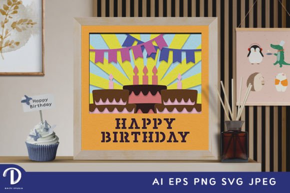 Creating Stunning Depth with the Happy Birthday Cake Paper Cut Shadow Box