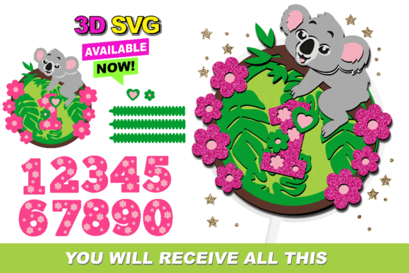 Cute Koala Shaker Cake Topper SVG Guide