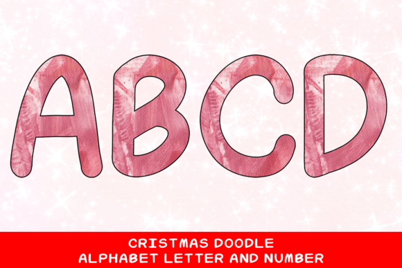 Elevate Your Holiday Designs with Christmas Doodle Alphabet Letter 63