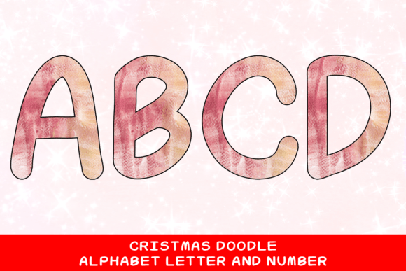 Elevate Your Holiday Designs with Christmas Doodle Alphabet Letter 110