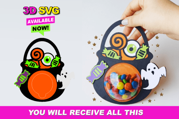 Elevate Your Spooky Season with a 3D Candy Holder Halloween Craft