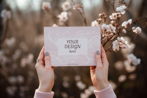 Elevating Brand Narratives: The Strategic Power of the Postcard Mockup in Woman's Hands 1
