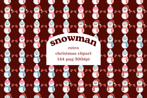 Elevating Holiday Branding and Creativity with the Cute Snowman Christmas Clipart Bundle