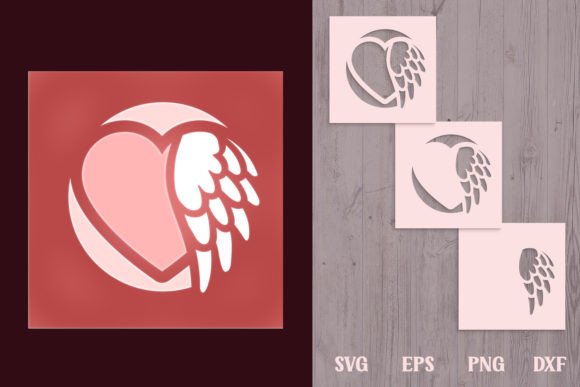 Elevating Personalized Gifting and Decor with the Winged Heart Shadow Box 3 SVG Layers