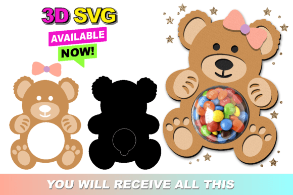 Evaluating the Candy Holder Cute Teddy Bear 3D SVG for Crafting Projects