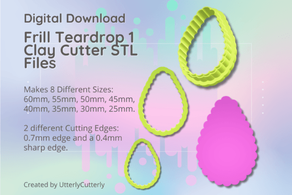 Mastering the Frill Drop 1 Clay Cutter Earring and Cookie Design with Digital Precision