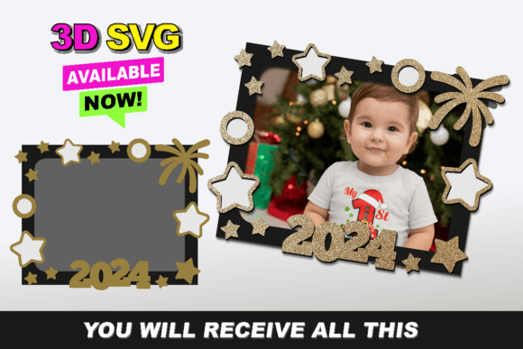 New Year 2024 Frame SVG: Creative Cuts & Ideas