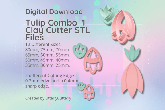 Unlock Creative Potential with the Clay Cutter STL File - Tulip Combo 1