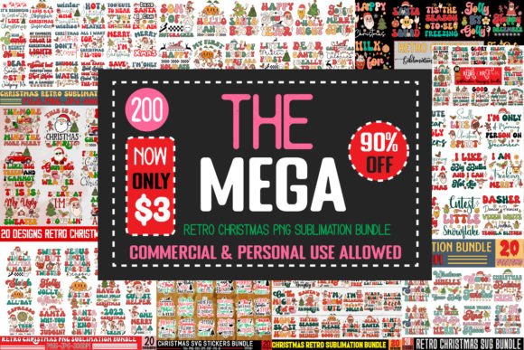 Unlock Your Holiday Creativity with the Mega Christmas PNG Sublimation Bundle