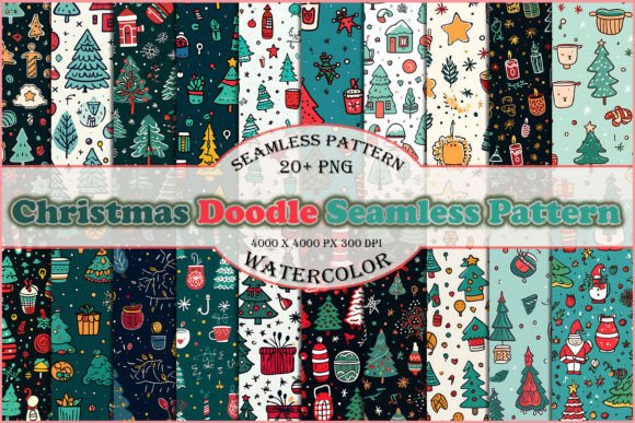 Unlocking Creative Potential with a Christmas Doodle Draw Seamless Pattern