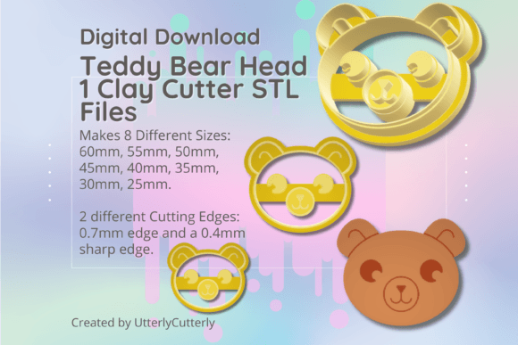 Unlocking Creativity with the Clay Cutter STL File - Teddy Bear Head 1