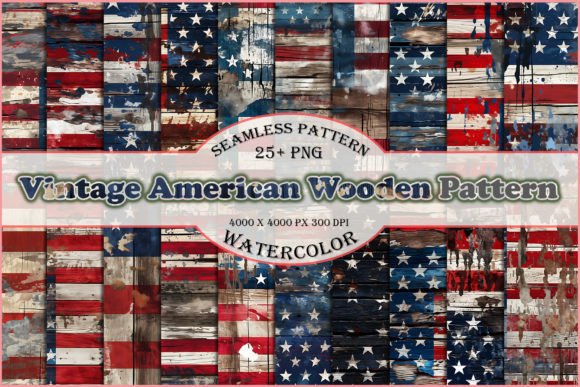 Vintage American Wooden Pattern Bundle